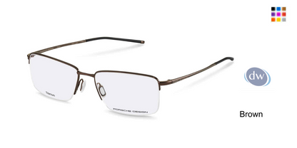 PORSCHE DESIGN P8751 Eyeglasses Brown