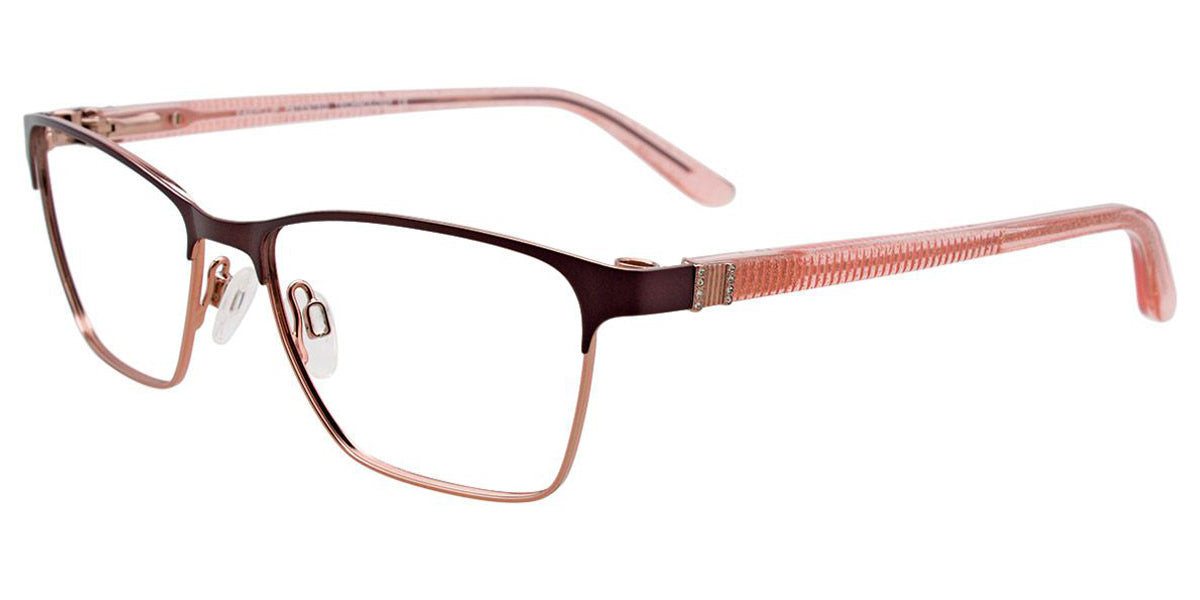 Satin Dark Brown Light Pink