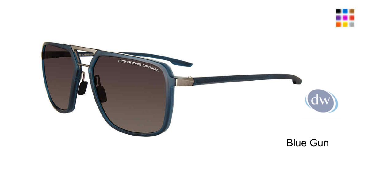 PORSCHE DESIGN P8934 Sunglasses Blue Gun