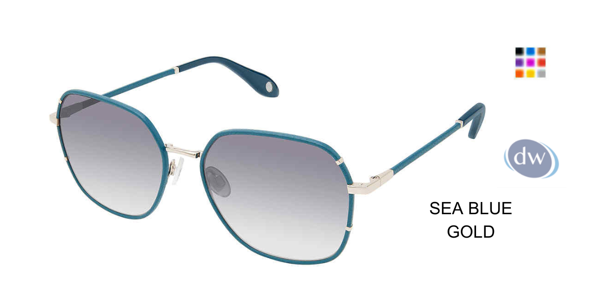 FYSH F-2076 Sunglasses Sea Blue Gold