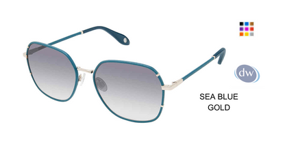 FYSH F-2076 Sunglasses Sea Blue Gold