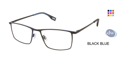 Evatik E-9231 Eyeglasses BLACK BLUE