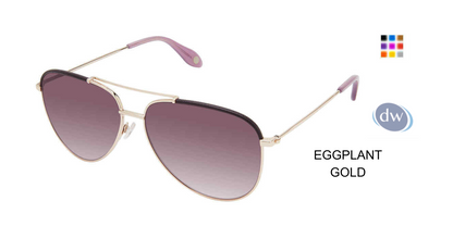 FYSH F-2065 Sunglasses Eggplant Gold