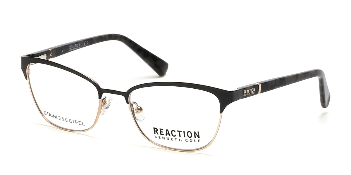 Matte Black Kenneth Cole Reaction KC0850 Eyeglasses.