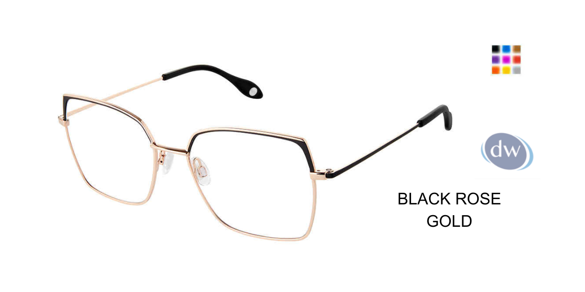 FYSH F-3720 Eyeglasses Black Rose Gold