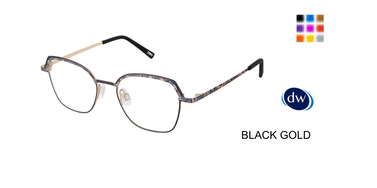 BLACK-GOLD K-749 EYEGLASSES