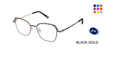 BLACK-GOLD K-749 EYEGLASSES