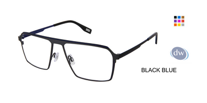EVATIK E-9253 Eyeglasses Black Blue