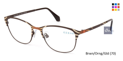 Brown/Orng/Gld (70) C-Zone U1204 Eyeglasses