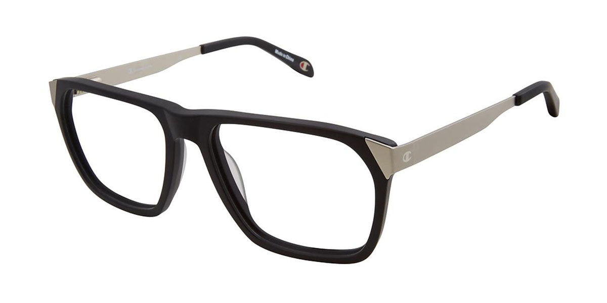 Black/Silver c01 Champion 2025 Eyeglasses.