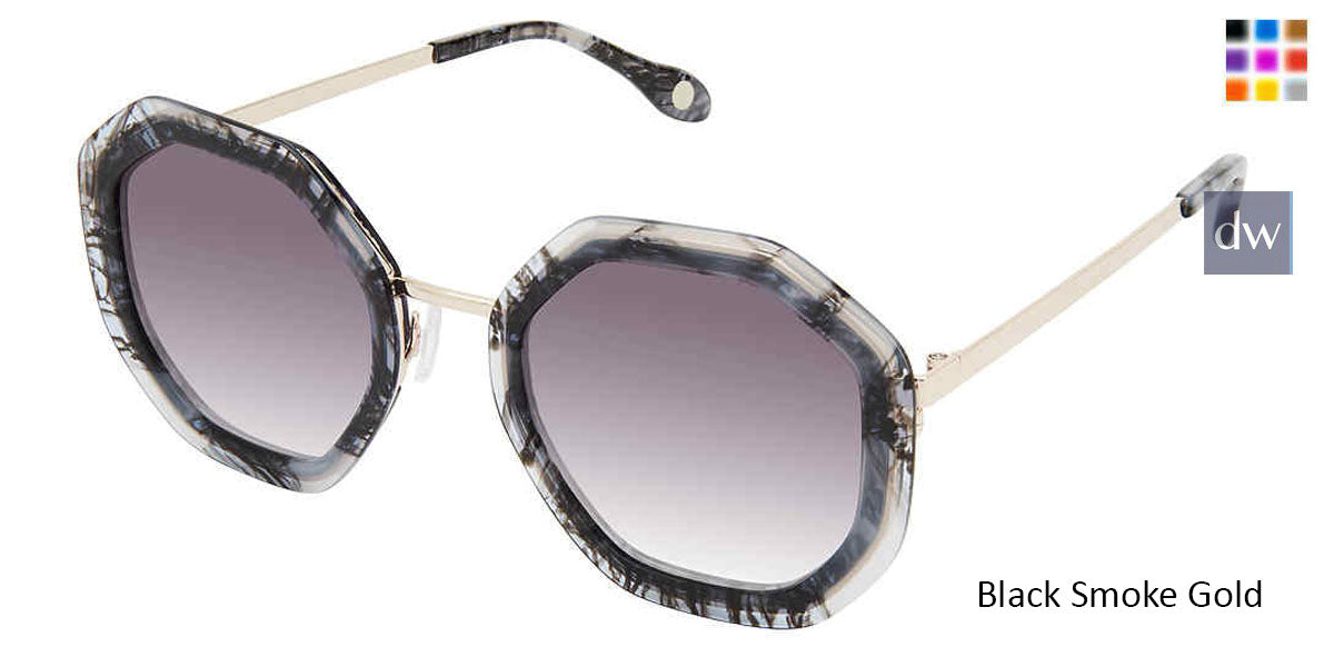 S400-BLACK-SMOKE GOLD Fysh F-2064 Sunglasses - Teenager