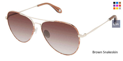 Brown Snakeskin Fysh F-2079 Sunglasses