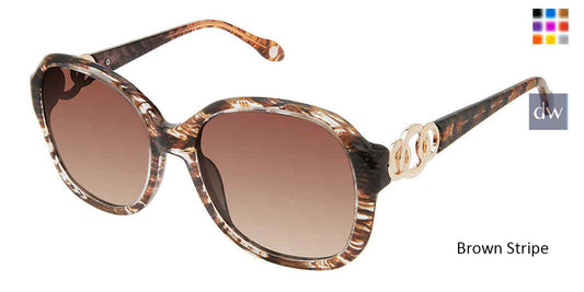 Brown Stripe Fysh F-2083 Sunglasses