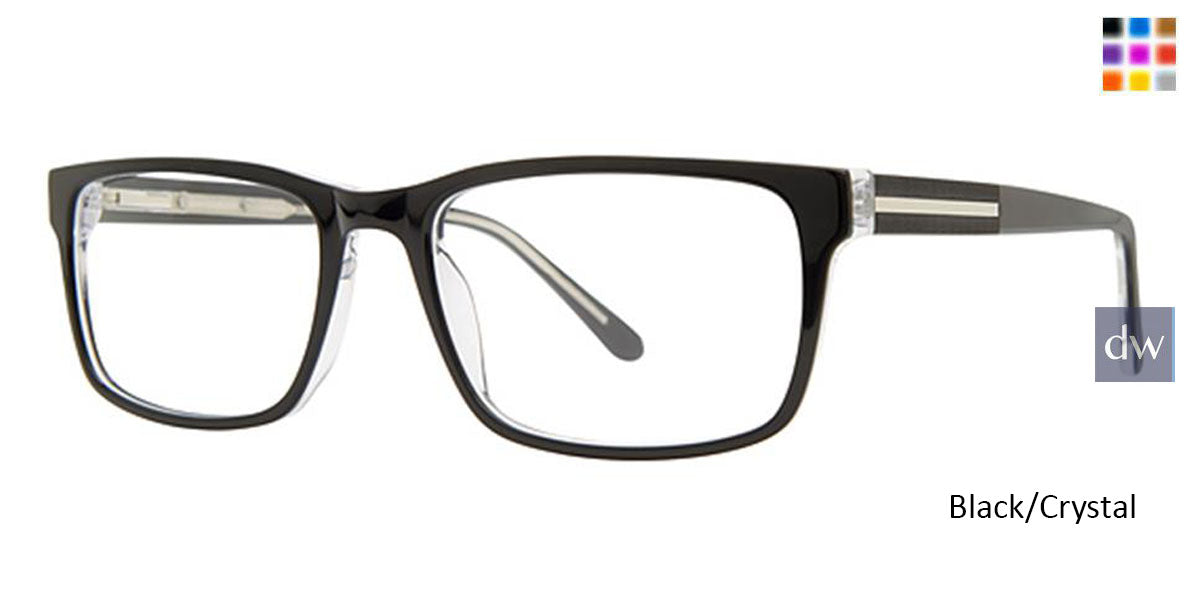 Black/Crystal Vivid Big And Tall 21 Eyeglasses