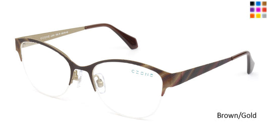 Brown/Gold C-Zone L2210 Eyeglasses.