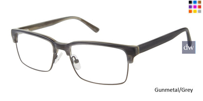 Gunmetal/Grey Geoffrey Beene G434 Eyeglasses.