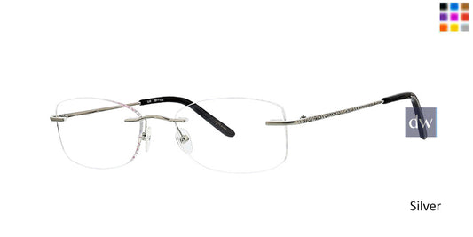 Silver Totally Rimless 250 Briolette Eyeglasses.