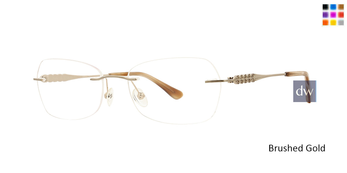 Brushed Gold Totally Rimless 270 Luna Eyeglasses.