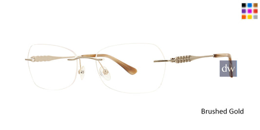 Brushed Gold Totally Rimless 270 Luna Eyeglasses.