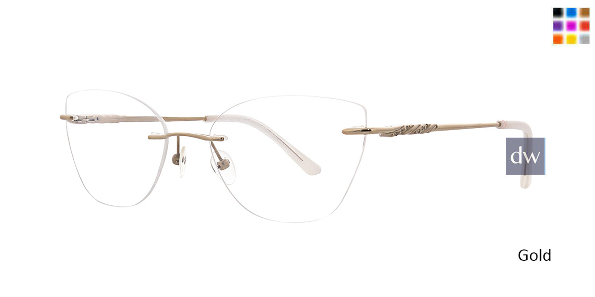 Gold Totally Rimless 271 Fortuna Eyeglasses.