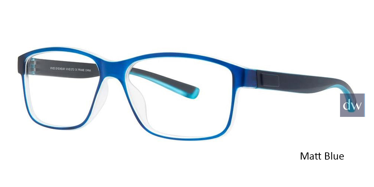 Matt Blue Vivid Collection Vivid 272 Eyeglasses.
