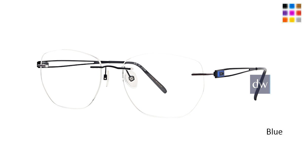 Blue Totally Rimless 273 Ascend Eyeglasses.