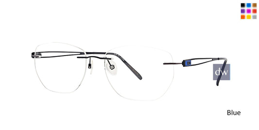 Blue Totally Rimless 273 Ascend Eyeglasses.