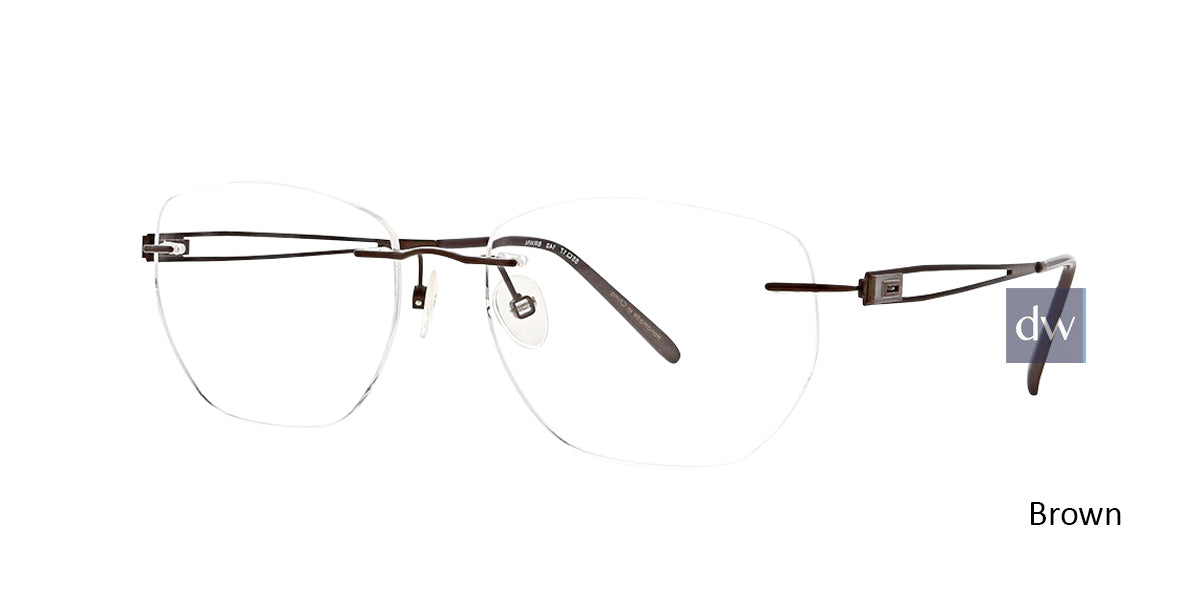 Brown Totally Rimless 273 Ascend Eyeglasses.