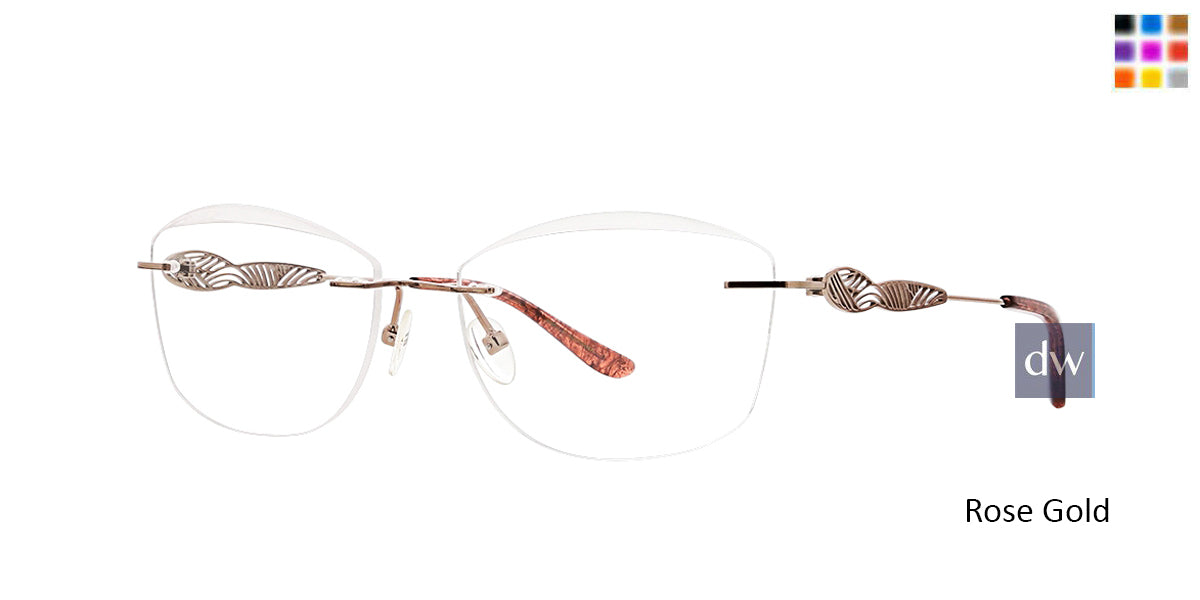 Rose Gold Totally Rimless 277 Arabella Eyeglasses.