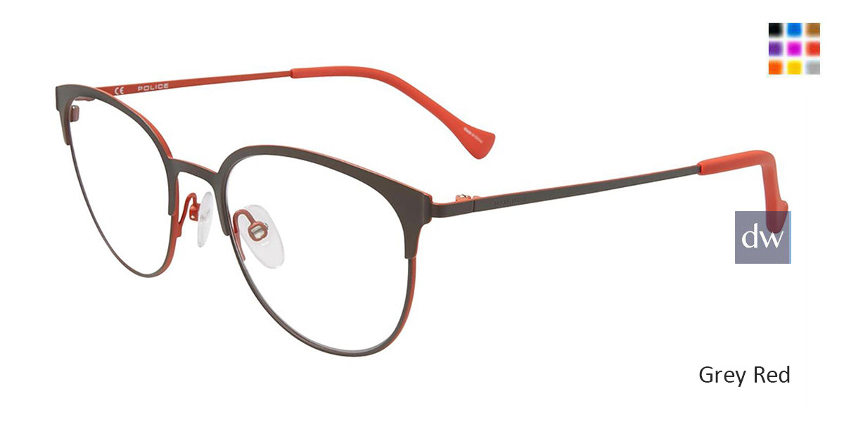 Grey Red Police VPL291 Eyeglasses.