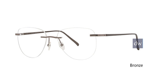 Bronze Totally Rimless 293 Virtual Eyeglasses.