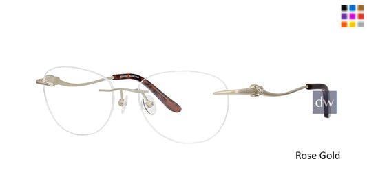Rose Gold Totally Rimless 296 Bijoux Eyeglasses.