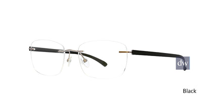 Black Totally Rimless 297 Accelerate Eyeglasses.