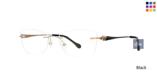 Black Totally Rimless 299 Circa Eyeglasses.