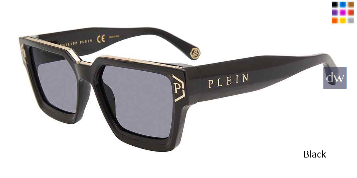 Black Philipp Plein SPP005M Sunglasses.