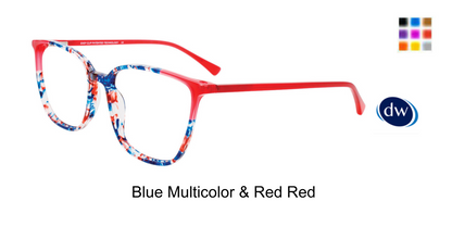 Blue Multicolor Red Red