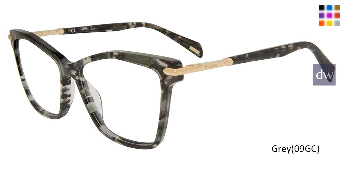 Grey (09GC) Police VPLD21 Eyeglasses.