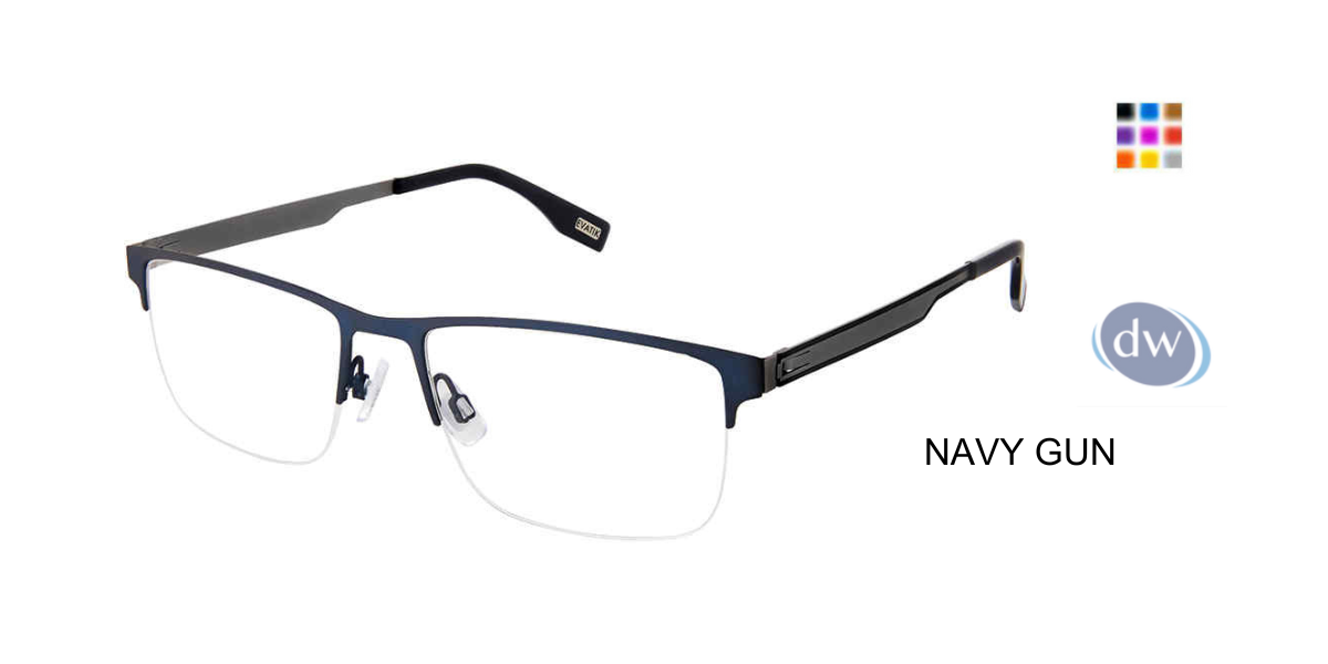 EVATIK E-9238 Eyeglasses Navy Gun
