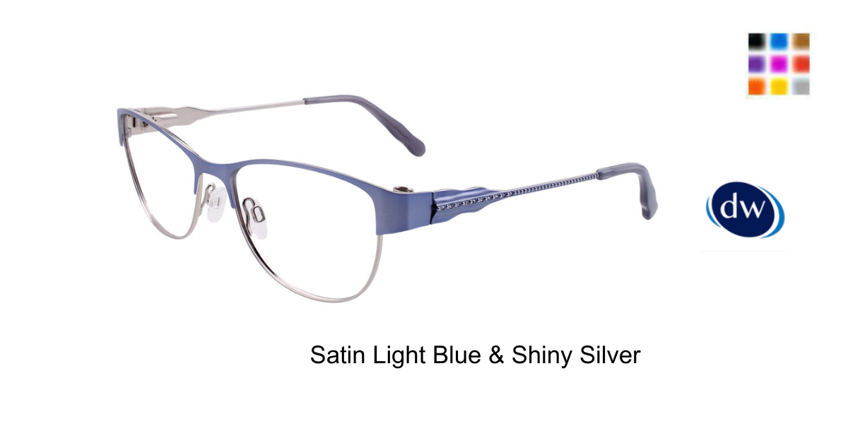 Satin Light Blue Shiny Silver