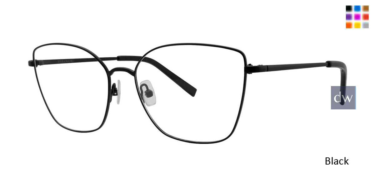 Black Vera Wang V555 Eyeglasses.
