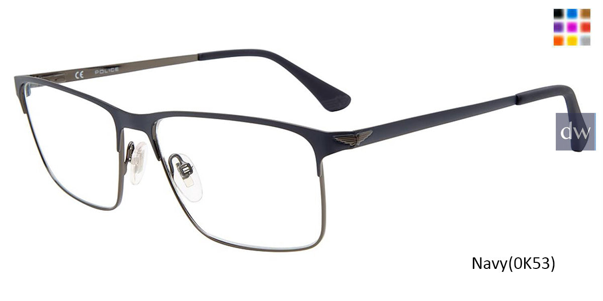 Navy(0K53) Police VPLD06M Eyeglasses.