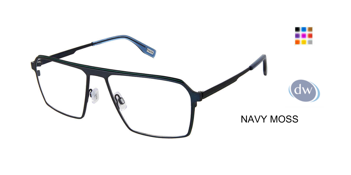 EVATIK E-9253 Eyeglasses Navy Moss