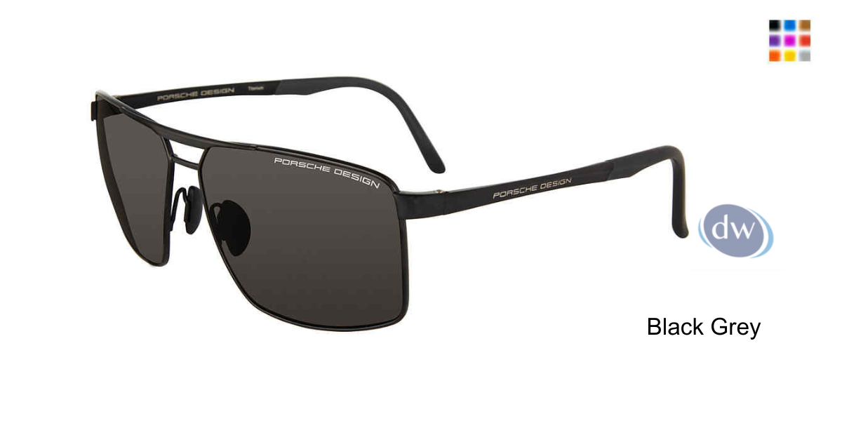 PORSCHE DESIGN P8918 Sunglasses Black Grey