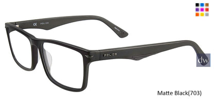 Matte Black (703) Police VPL391 Eyeglasses.