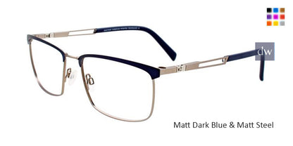 Matt Dark Blue & Matt Steel Clip & Twist CT264 Eyeglasses.