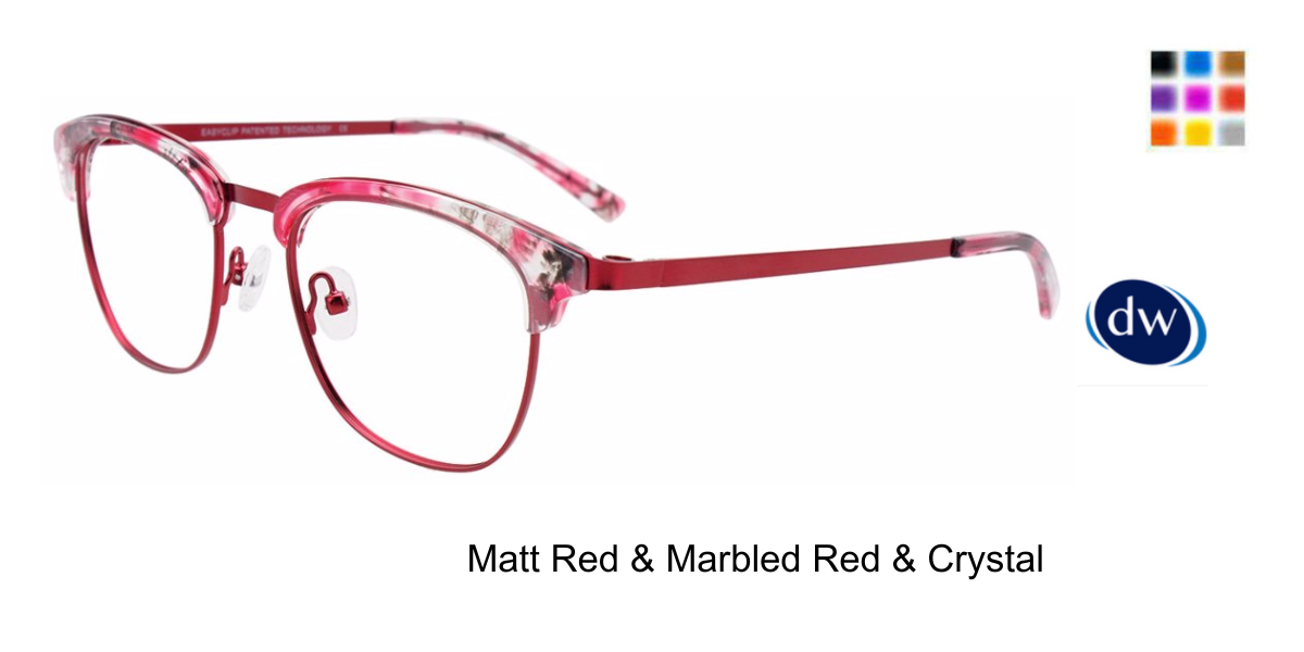 Matt Red Marbled Red Crystal
