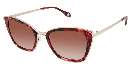 FYSH F-2069 Sunglasses Burgundy Gold