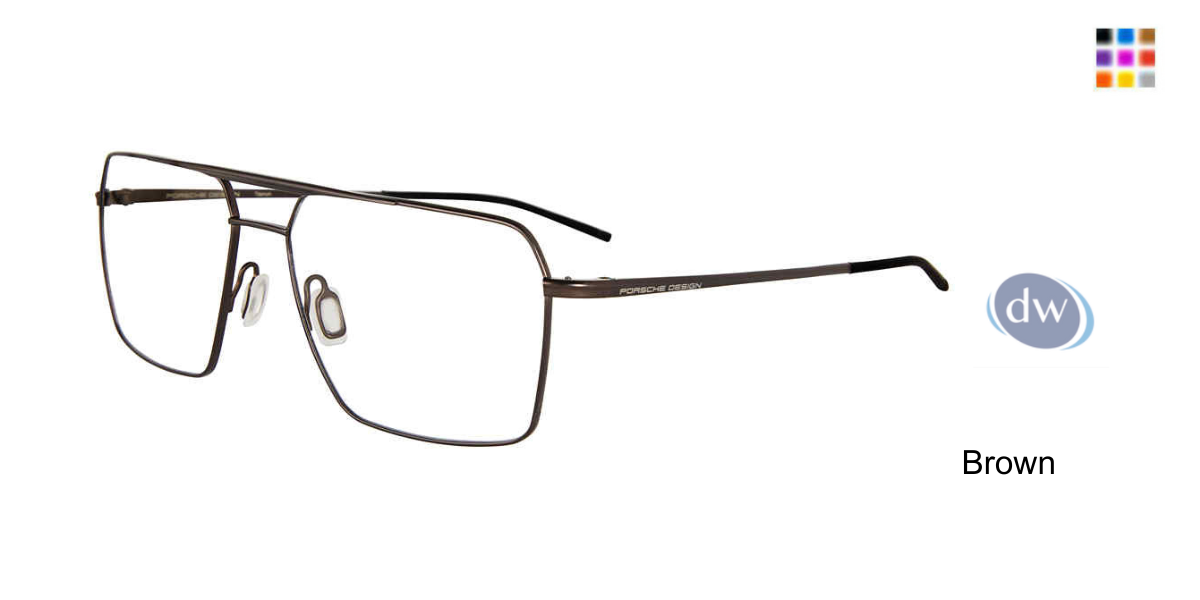 PORSCHE DESIGN P8386 Eyeglasses Brown