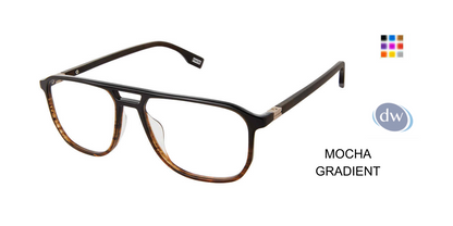 EVATIK E-9261 Eyeglasses Mocha Gradient