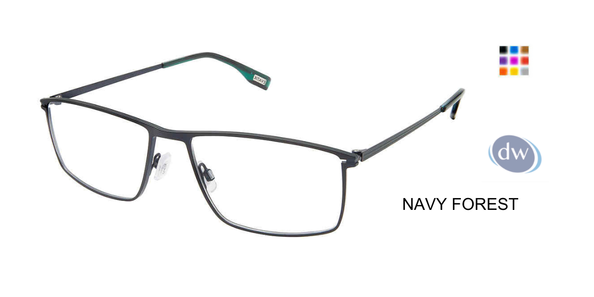 EVATIK E-9226 Eyeglasses NAVY FOREST